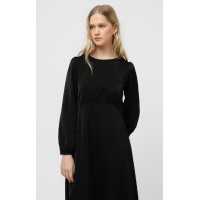 Сукня 7022-3 перлинний чорний атлас