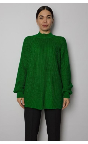 Светр туніка зелений 227100SW